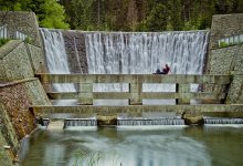 The waterfall in Wisła